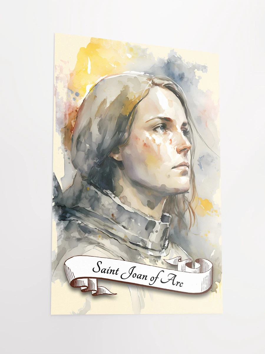 Saint Joan Of Arc Patron Saint of France, Soldiers, Prisoners, Rape Victims, Those in Need of Courage, Those Ridiculed for Their Faith Matte Poster product image (4)
