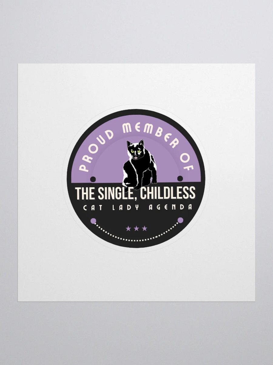 Proud Member of the Single, Childless Cat Lady Agenda Sticker product image (1)