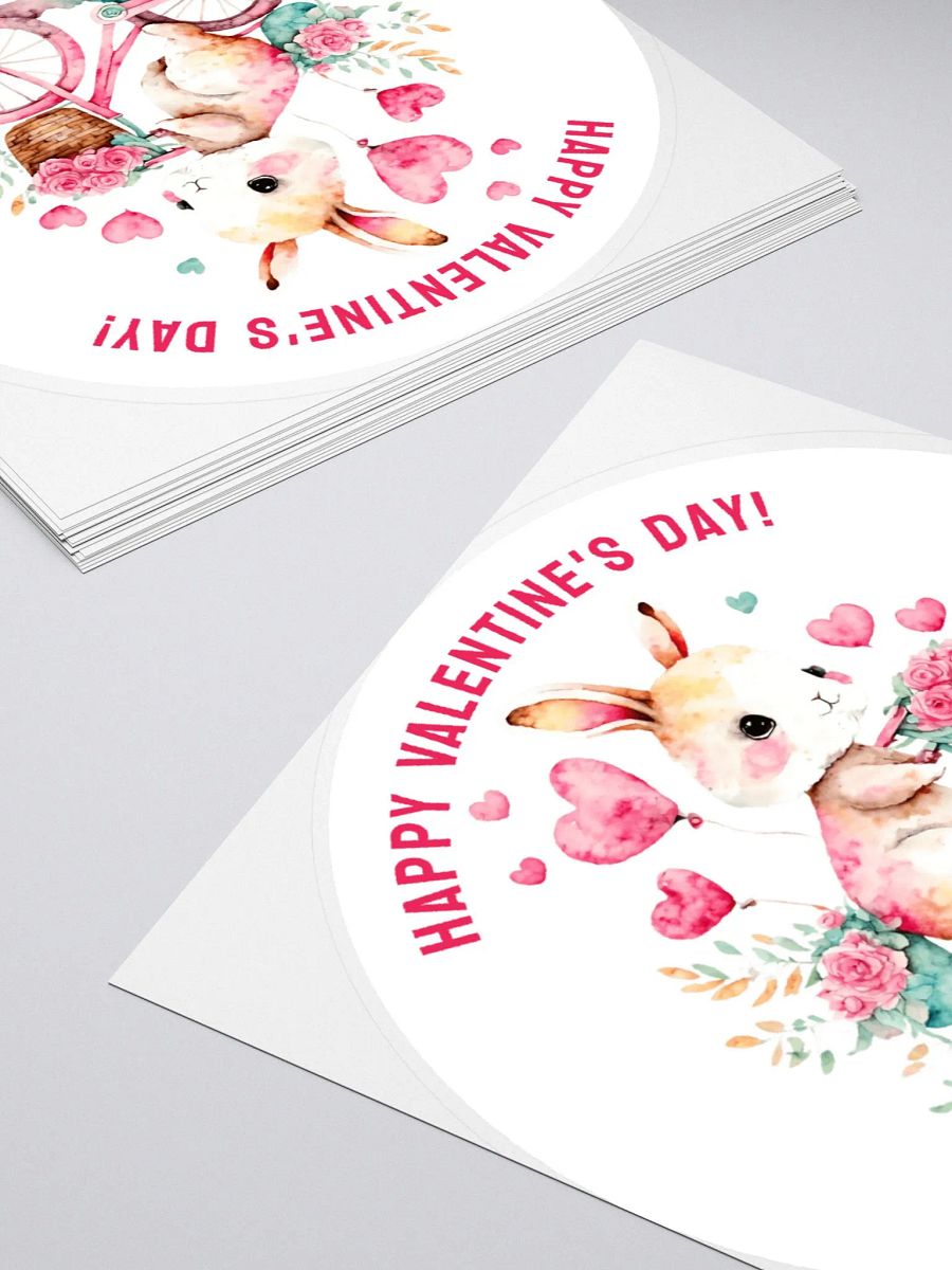 Happy Valentine's Day Greetings Bunny Riding Bike product image (5)