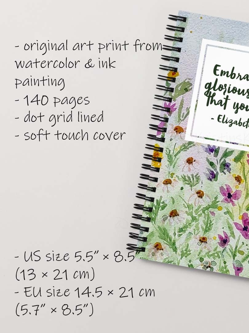Embrace the Glorious Mess that You Are Wildflowers Notebook product image (4)