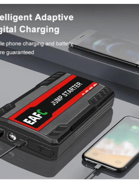 12V Portable Car Jump Starter - USB Rechargeable Emergency Booster with LED Flashlight product image (4)