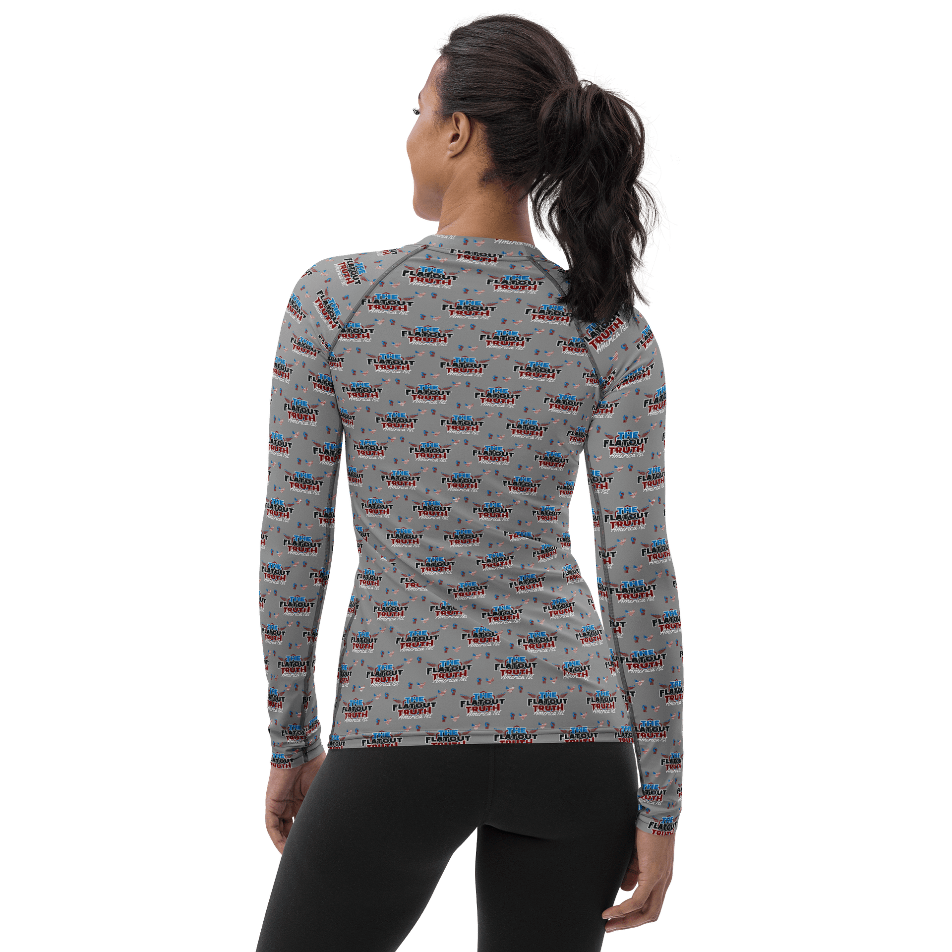 TFOT America 1st Gray Women's Rash Guard product image (4)