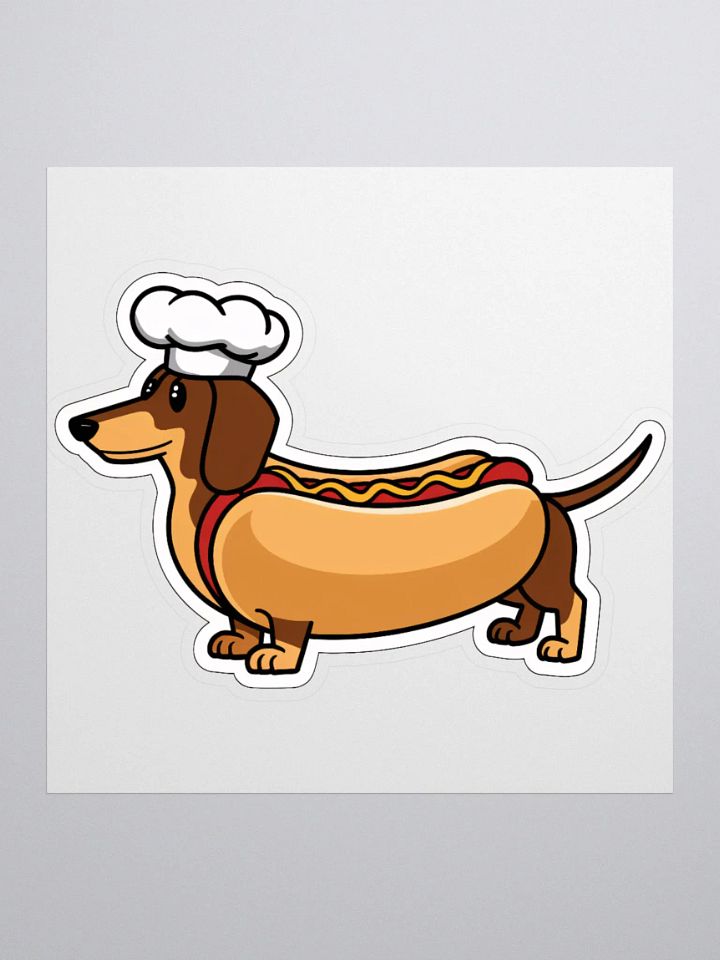 Dachshund Chef Kiss-Cut Sticker product image (1)