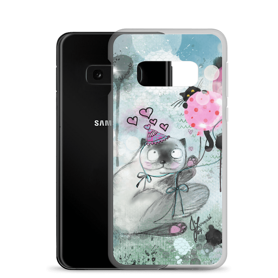 ‘Cat in a party hat’’ Samsung phone case product image (2)