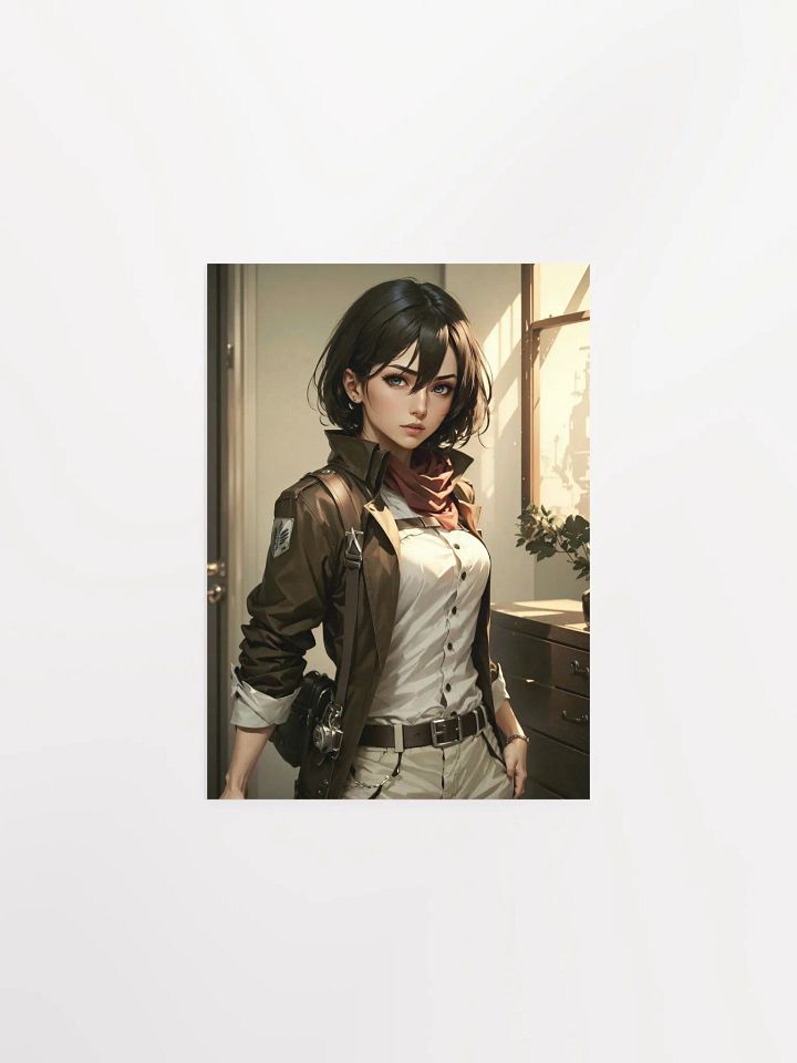 Mikasa-Inspired Poster - Poised Warrior in Premium Matte Print product image (4)