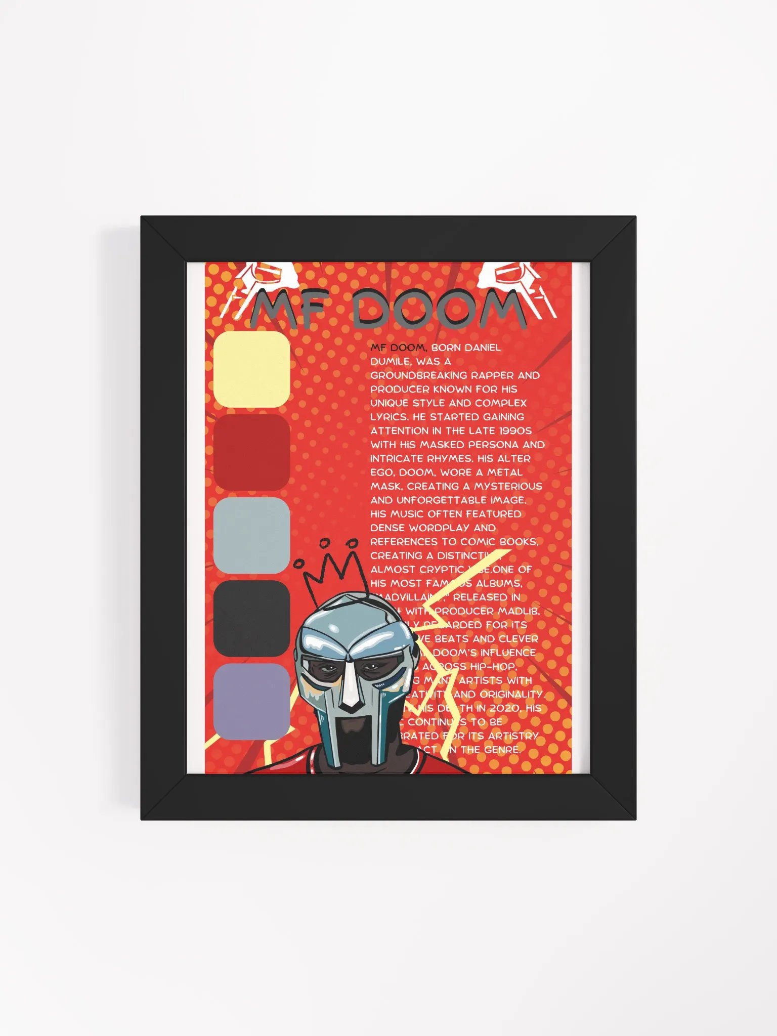 (8x10in) MF DOOM: Framed Matee Poster product image (4)