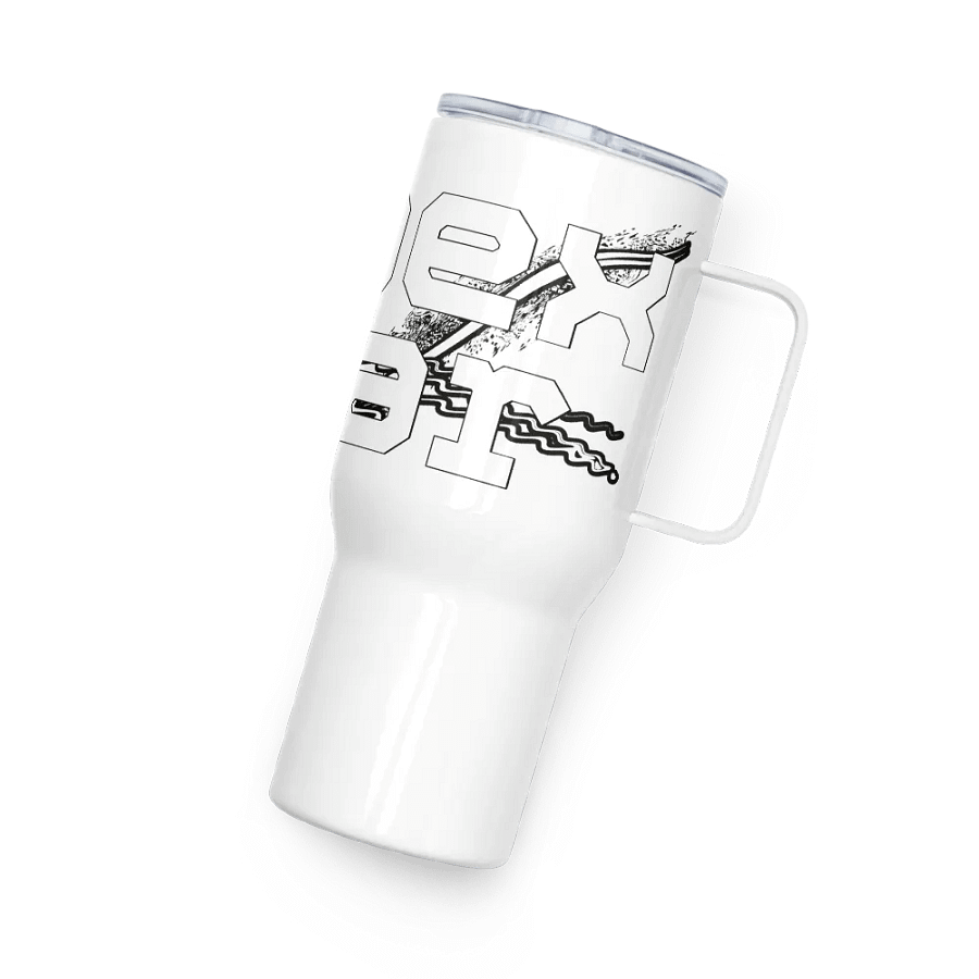 Travel Mug with a Handle - White HApex Gear White Logo product image (4)
