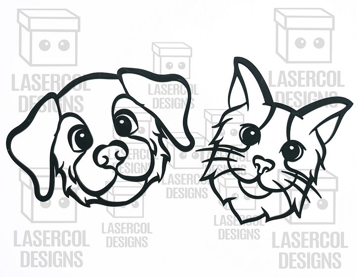 Cute Animals Wall Art Bundle - Laser Cut Files product image (2)