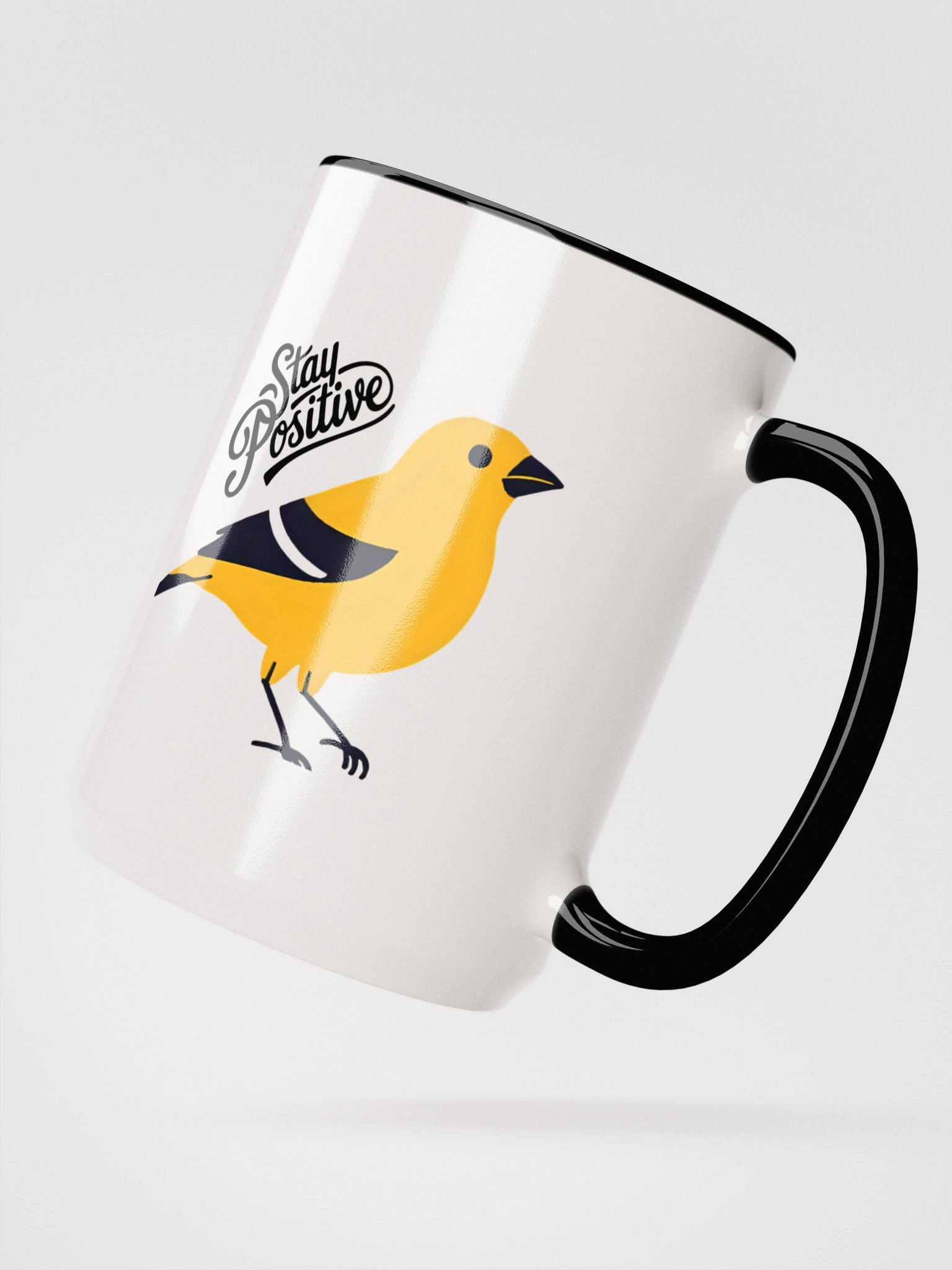 Stay Positive American Gold Finch Coffee Cup / Tea Mug product image (3)