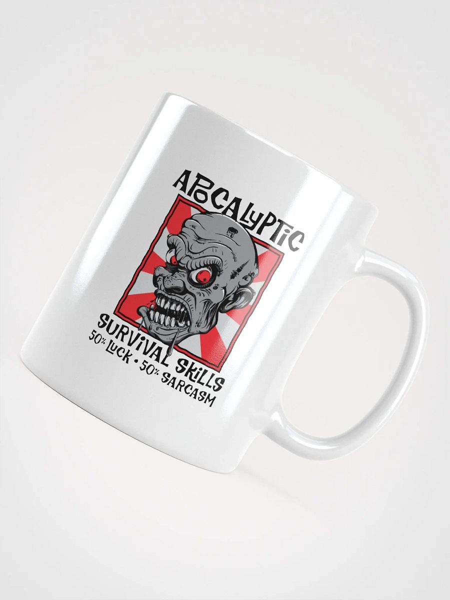 Apocalyptic Survival Skills 50% Luck 50% Sarcasm Funny Zombie Mug product image (4)
