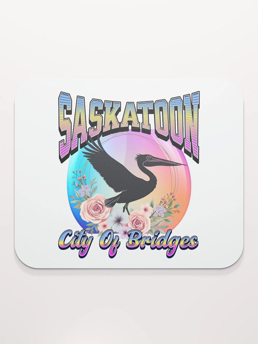 Saskatoon Pelican City Of Bridges Skyline Mouse Pad product image (1)