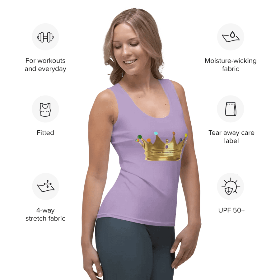 Queendom Beautiful Women Crown Tank Top/Lavender(TM) product image (4)