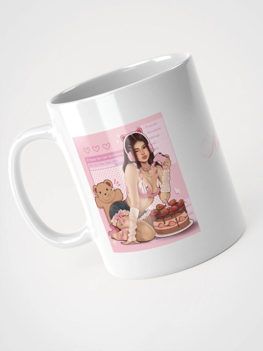 One year anniversary White glossed Mug <3 product image (9)