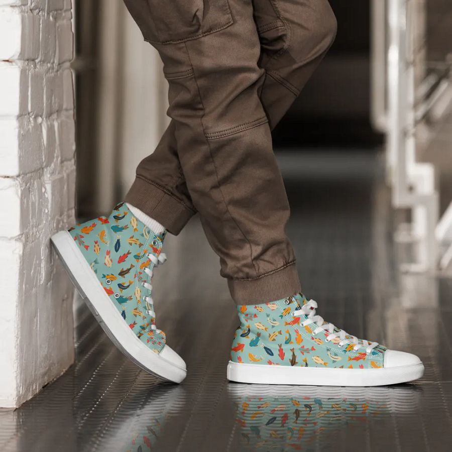 Aquatic Encounters - Mens High Top Canvas Shoes product image (1)