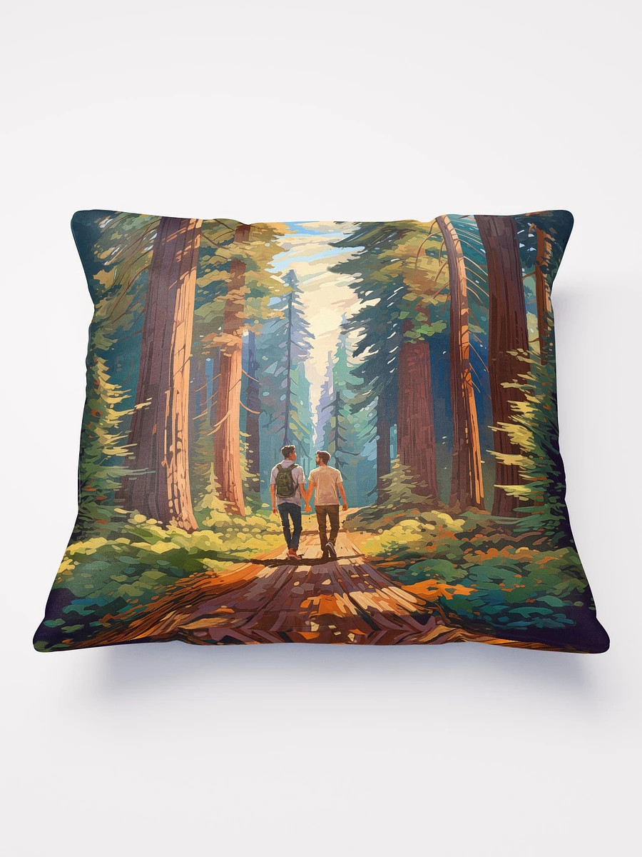 Seeing The Redwoods Together - Gay Couple Throw Pillow product image (2)