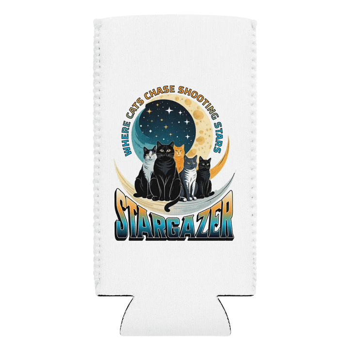 Where Cats Chase Shooting Stars Stargazer Can Cooler product image (2)