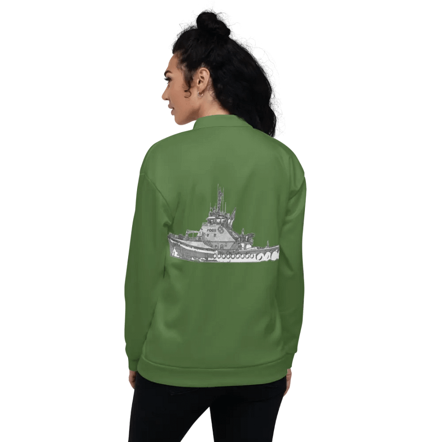 Foss Tugboat Sketch Green Bomber Jacket product image (7)