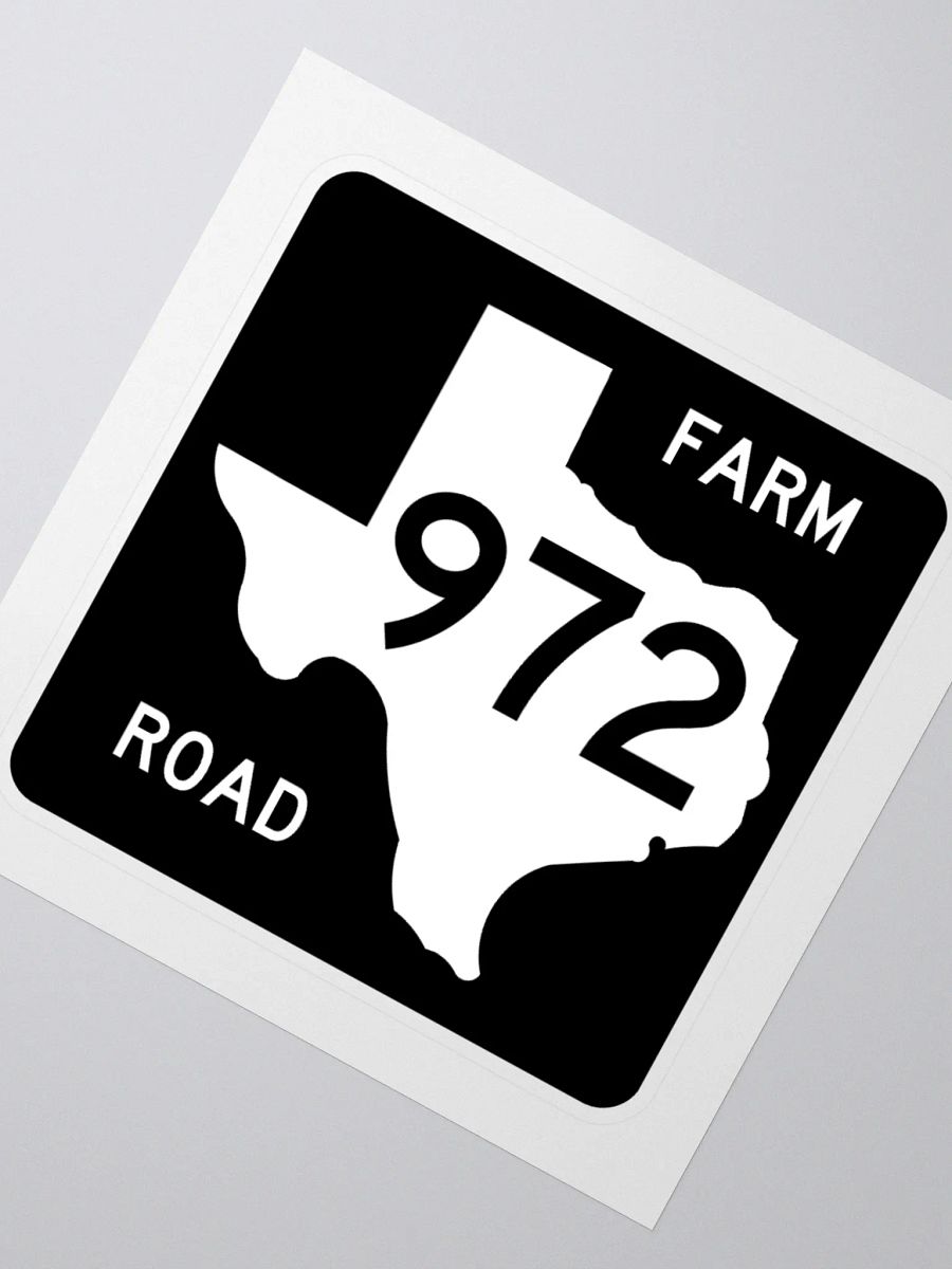 Texas Farm Road Sign FM 972 Sticker product image (2)