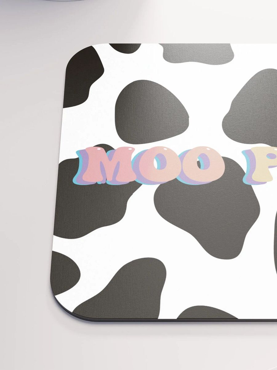 Rainbow Moo Power Cow Print Classic Mouse Pad product image (6)