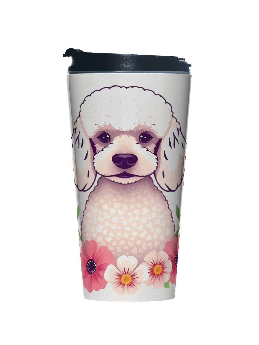 Floral Poodle Travel Mug product image (1)