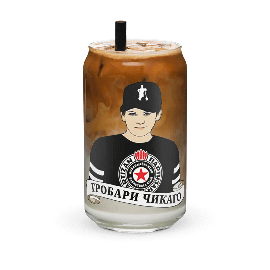 Grobari Čikago KK Partizan Can-Shaped Glass product image (6)
