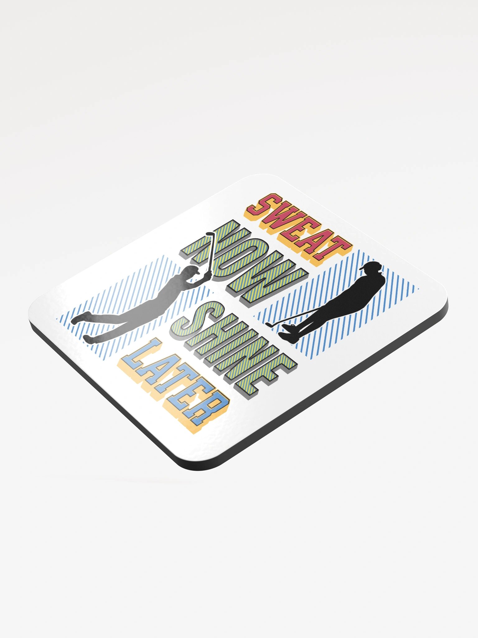 Sweat Now Shine Later Golfing Swing Putt Cork Coaster Set product image (4)
