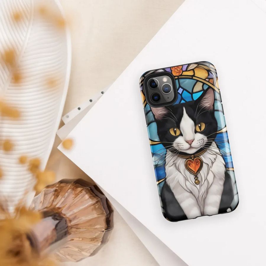 Stained Glass Cat iPhone Case product image (37)