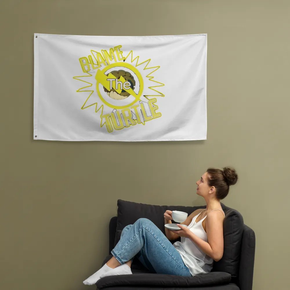 Blame The Turtle! Flag product image (12)