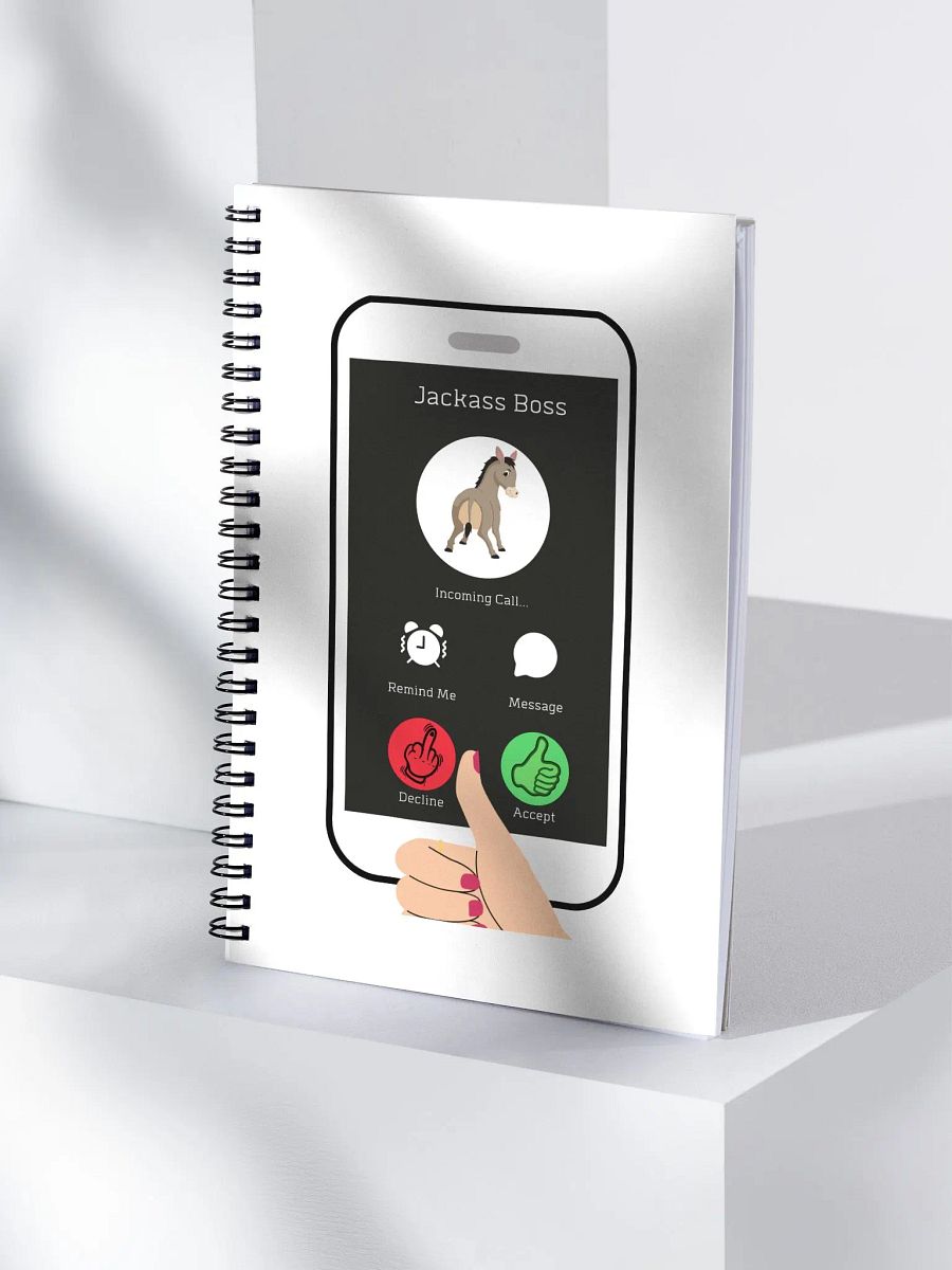 When The Boss Calls - Funny Design Spiral Notebook product image (4)