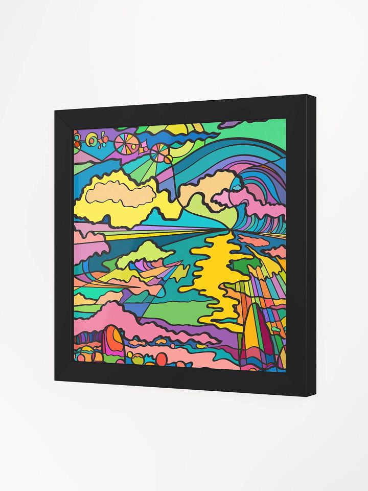 Vibrant Ayous Wood Framed Matte Poster - Night Ocean product image (27)