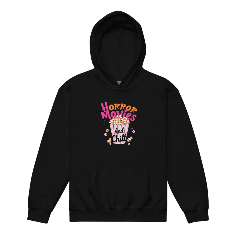 Horror Movies and Chill Popcorn Youth Hoodie product image (11)