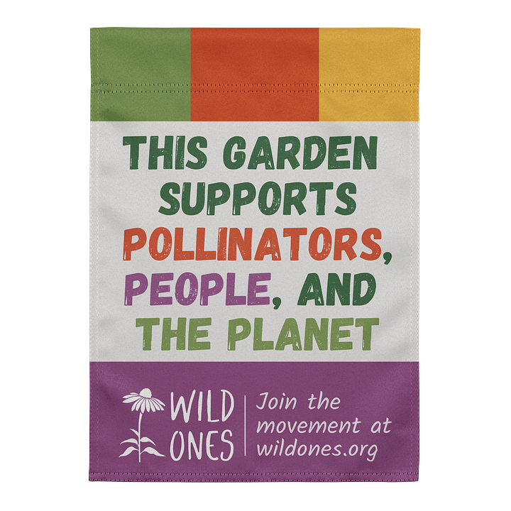 This Garden Supports Pollinators, People, and the Planet (Garden Flag) product image (1)
