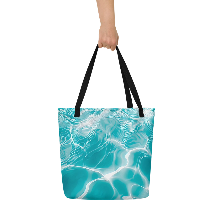Tote Bag: Refreshing Coolness Shimmering Water Patterns Aquatic Elegance Design product image (6)