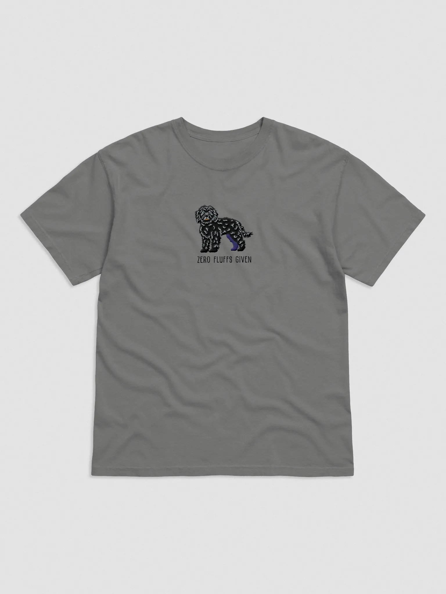 Zero Fluffs Given T-Shirt(Embroidered) of a Cockapoo(Black) product image (4)