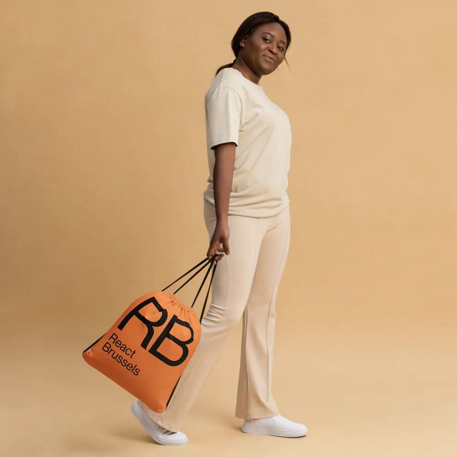 RB All-Over Print Drawstring Bag Orange product image (3)
