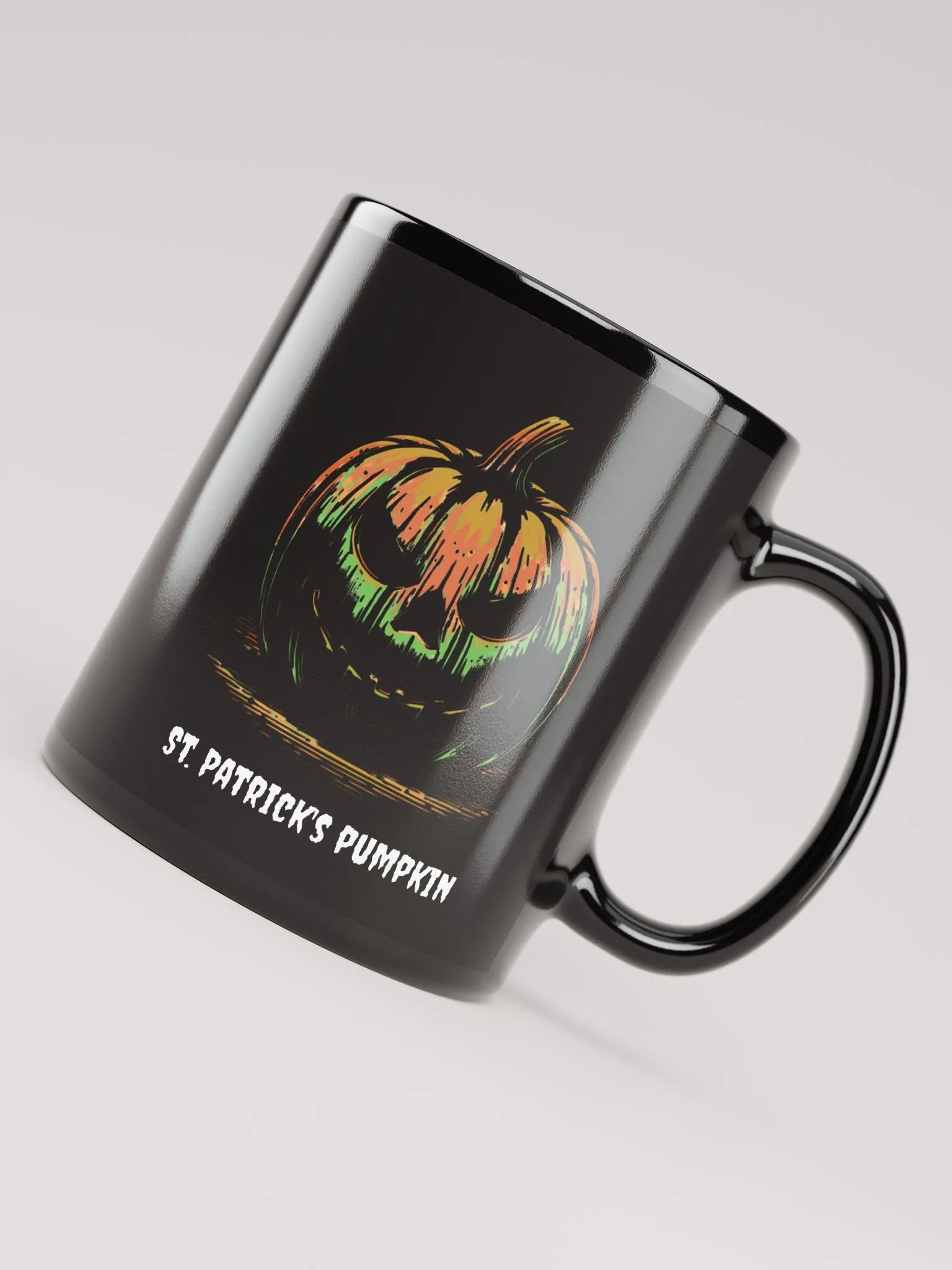 Ghostly St. Patrick's Pumpkin Mug product image (7)