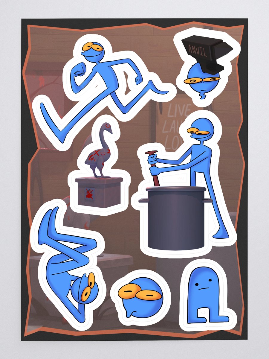Blue Guy Sticker Sheet - 2 product image (3)