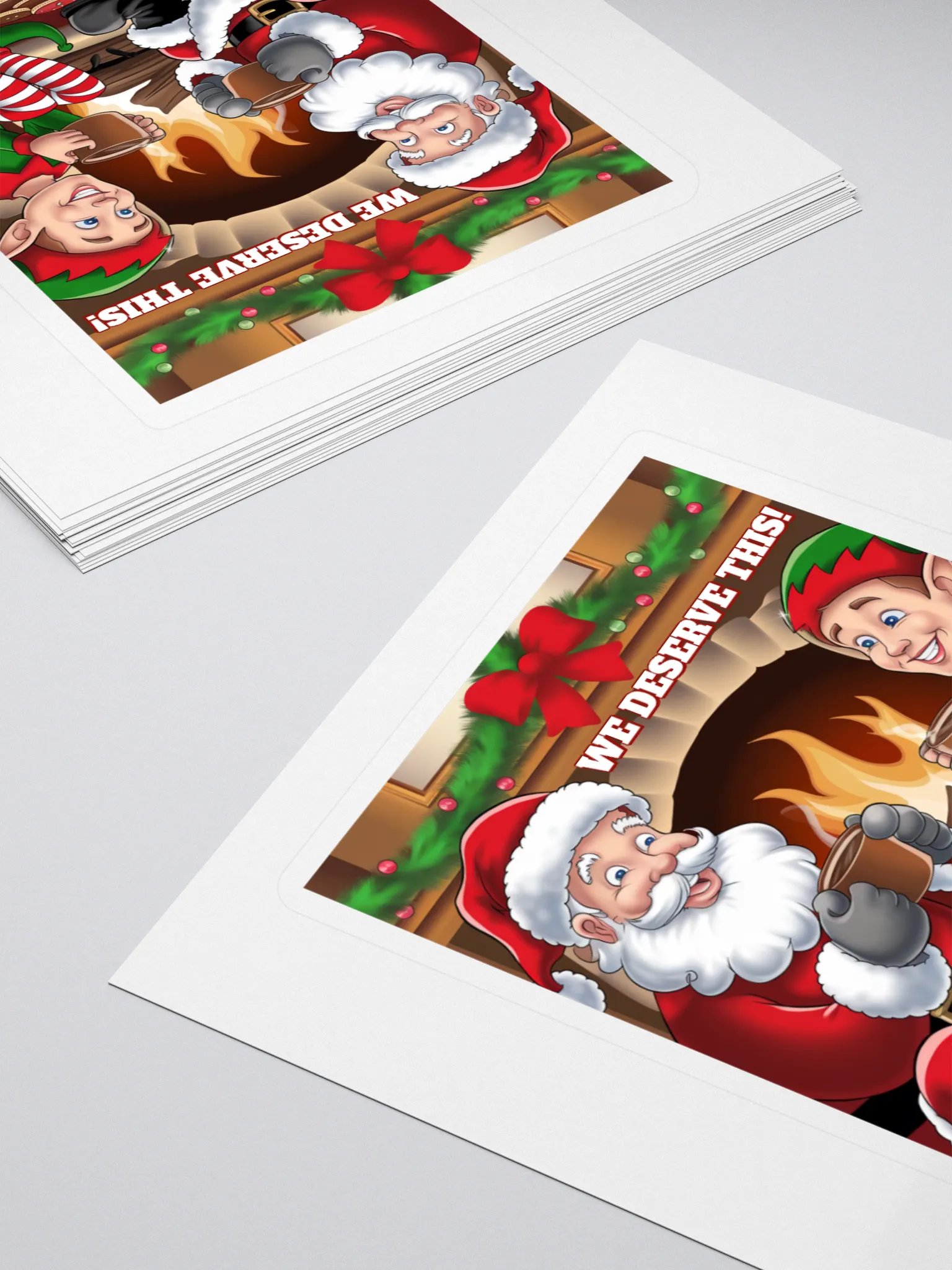 We Deserve This! Santa Claus and An Elf Taking a Break product image (4)