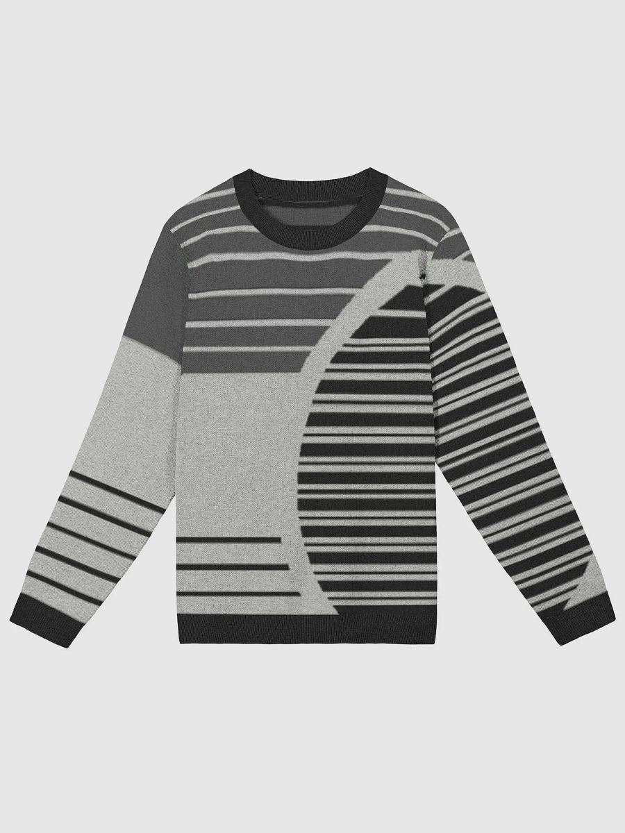 Geometric Gray and Black Knitted Sweater product image (1)