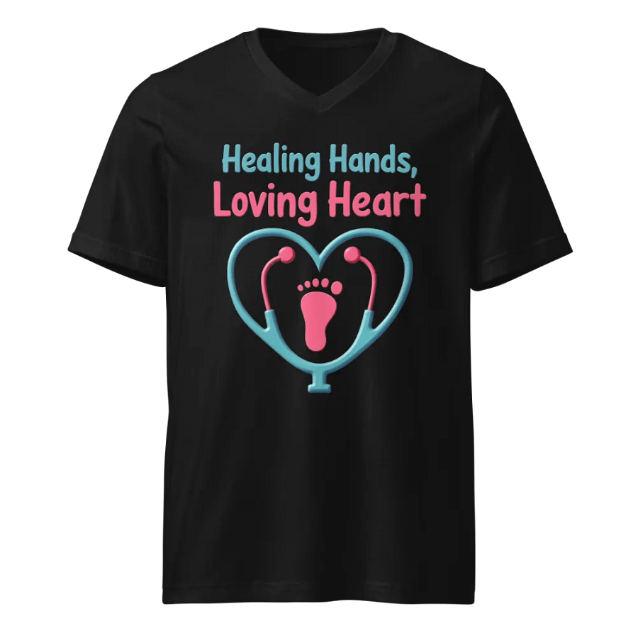 Healing Heart Stethoscope V-Neck Tee product image (1)