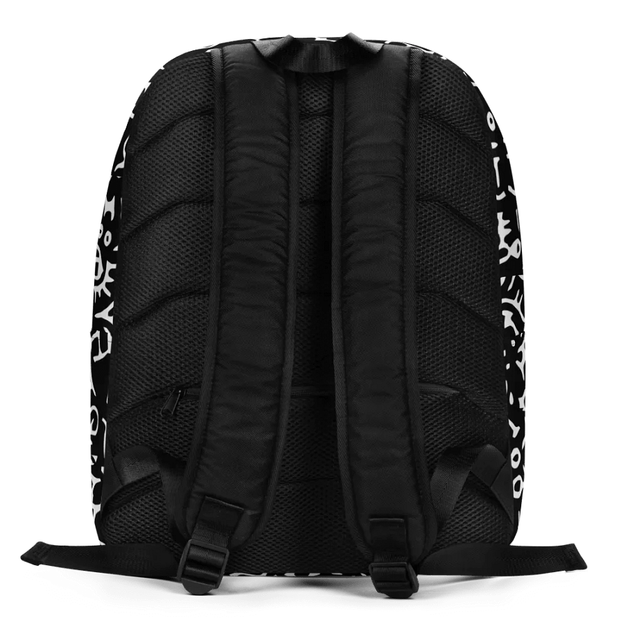 "Signs" Pattern in Black and White, All Over Backpack Design product image (5)