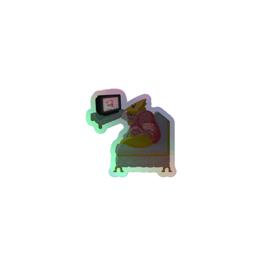 Relaxing Alphys - Holographic Sticker product image (1)