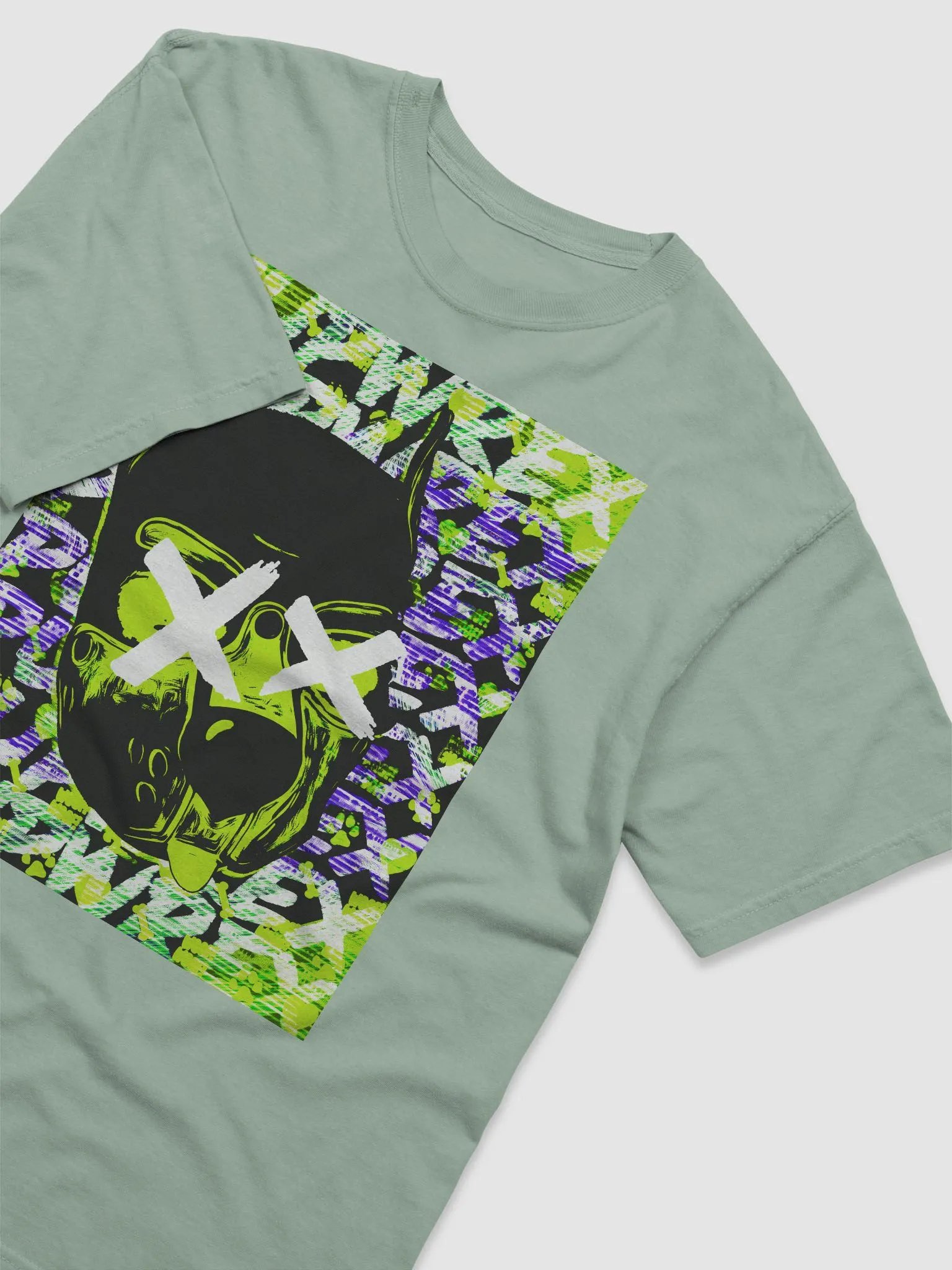 PupWrex - Killer Pup Green - Dyed Heavyweight T-Shirt product image (3)