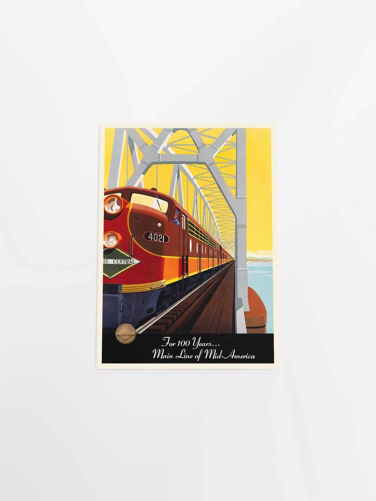 Mid-America Railway, 1950s — retro train poster, vintage train art, train print, retro travel wall art product image (9)