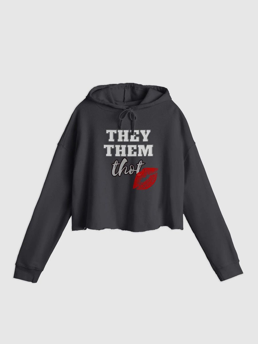 They/Them/Thot Crop Hoodie product image (1)