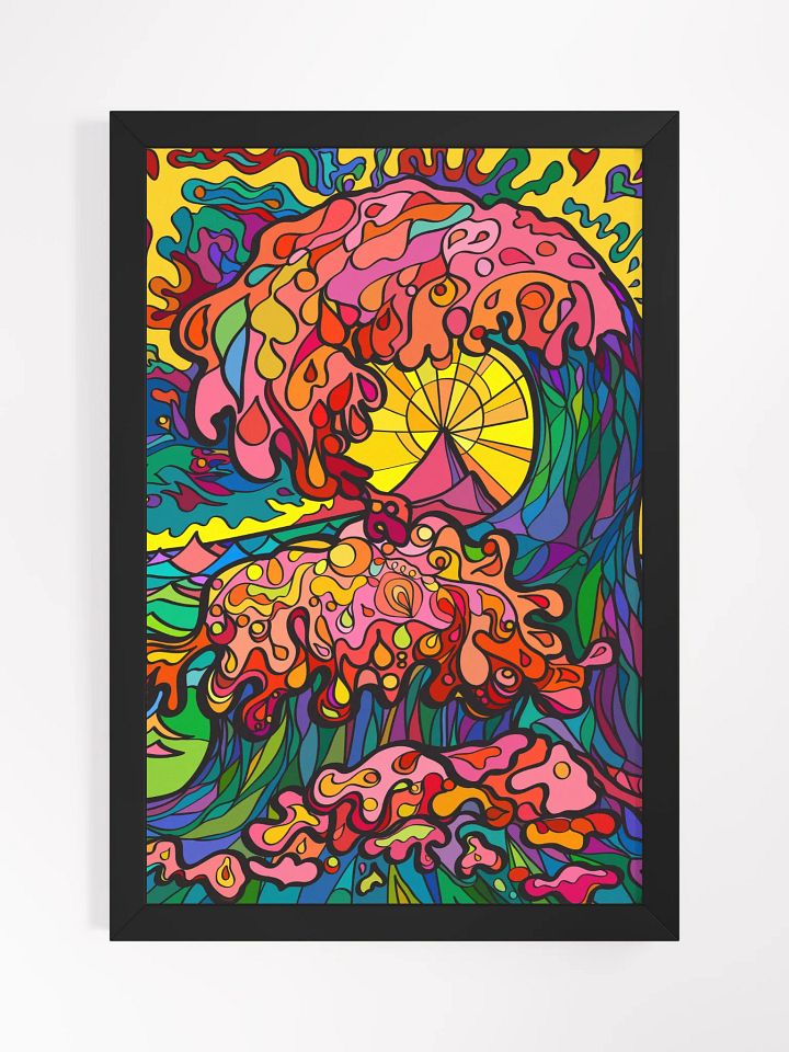 Vibrant Abstract Fusion Framed Poster – Ocean Wave product image (6)