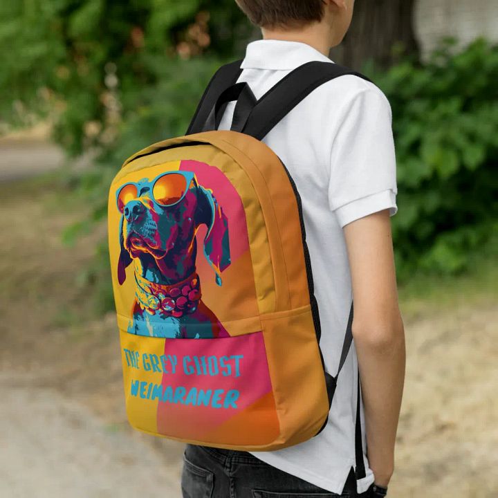 The Grey Ghost Weimaraner All-Over Print Backpack product image (2)
