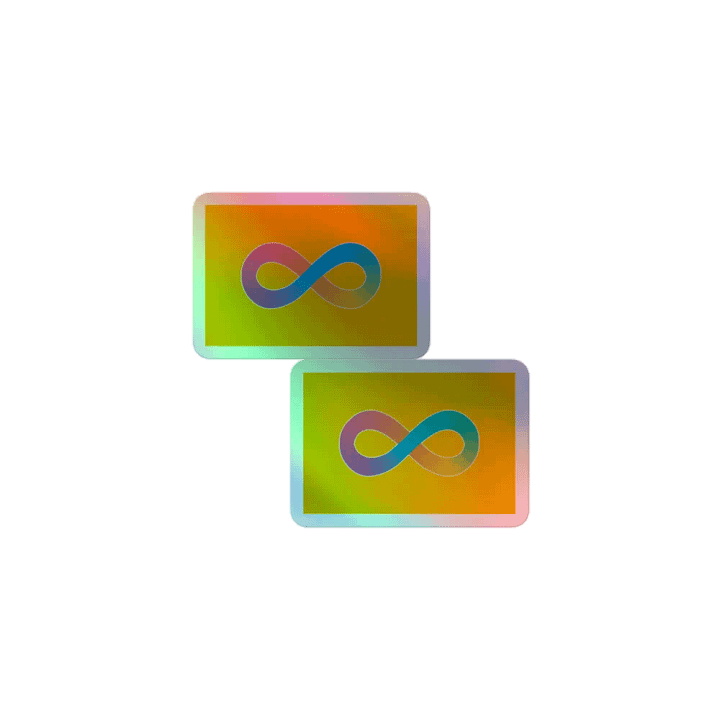 Autism Pride Flag holographic stickers product image (1)