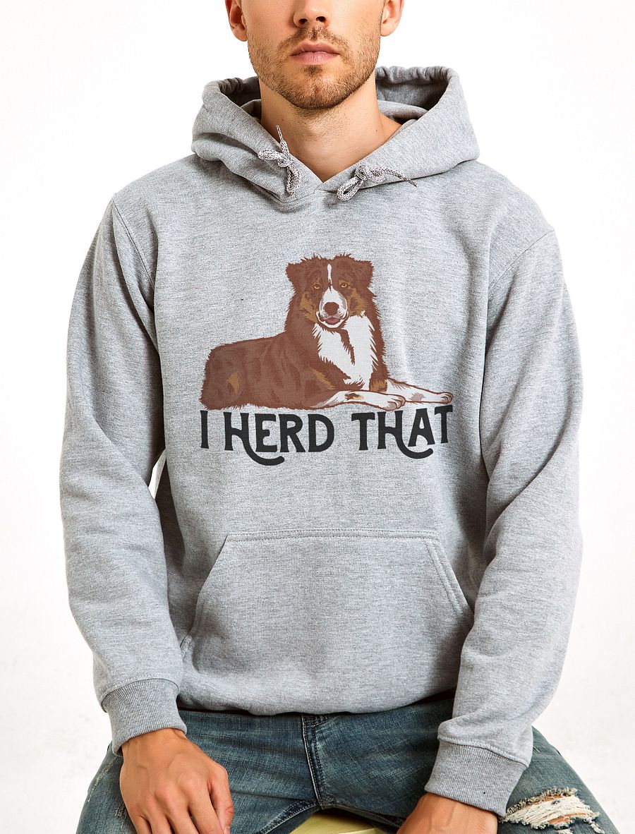 I Herd That Aussie Dog Hoodie | Hooded Sweatshirt for Australian Shepherd (Red Tricolor) Dog Owners product image (22)