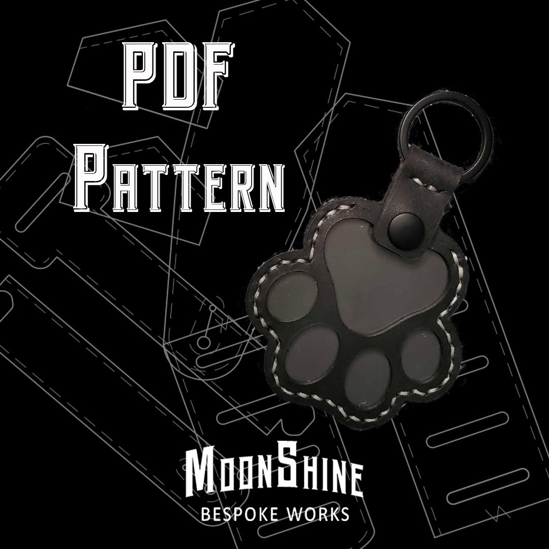 Paw Print Memorial Keychain Bag Charm PDF Pattern product image (1)